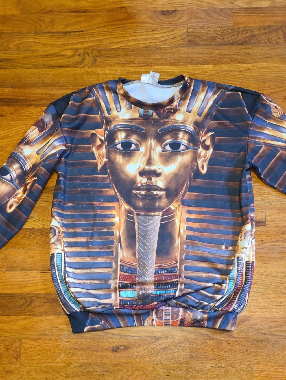 Mr Gugu And Miss Go Egyptian Pharaoh Graphic Sweatshirt - Metallic Gold & Black